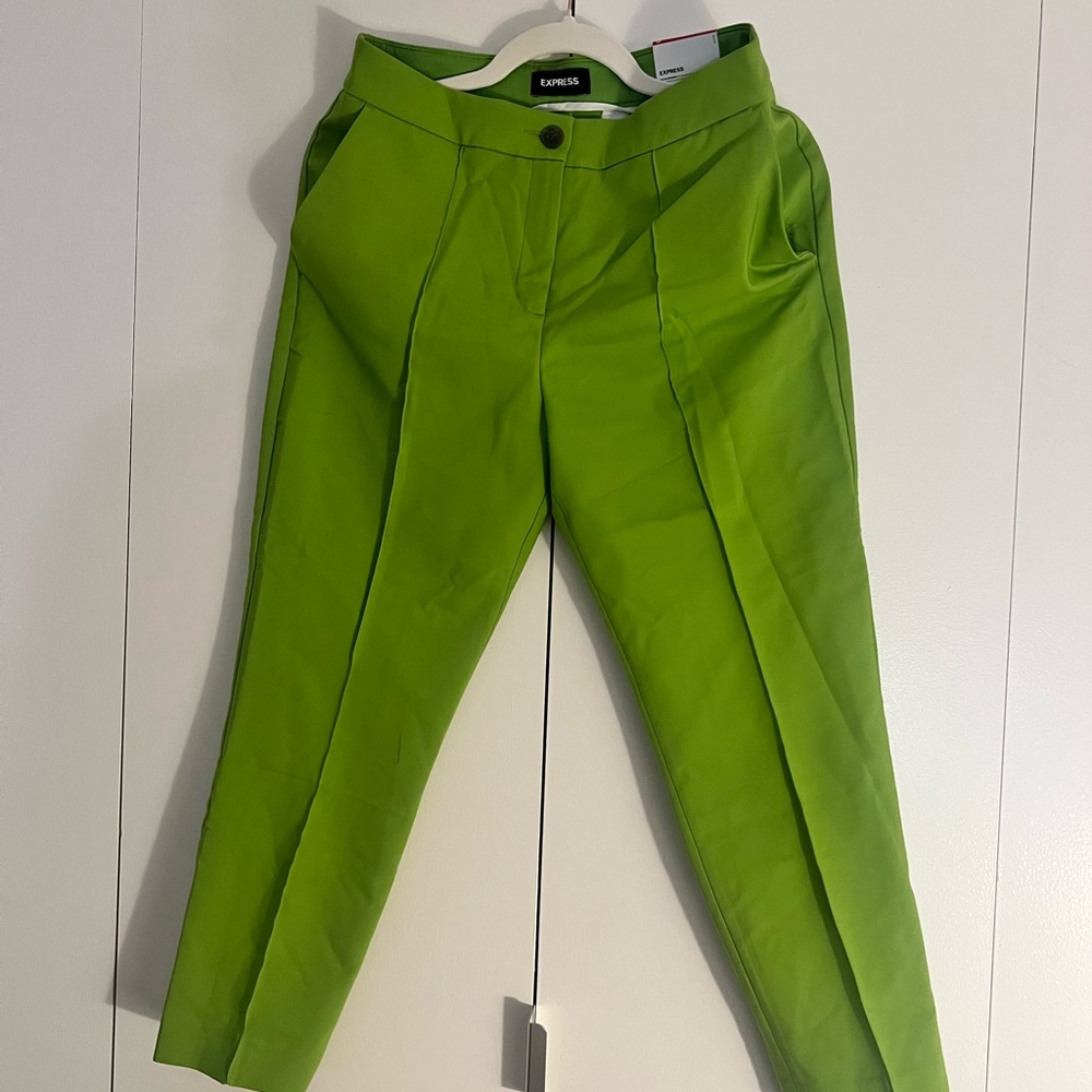 Express Green Ankle High Rise Pants.  Size 8R